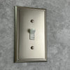 Metro Line Brushed Nickel Cast - 1 Cable Jack Wallplate