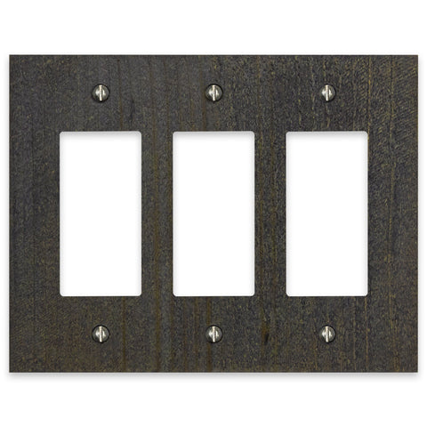 Montana Rustic Gray - 3 Rocker Wallplate