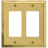 Century Polished Brass Steel - 2 Rocker Wallplate