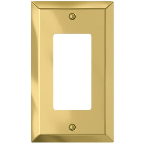 Century Polished Brass Steel - 1 Rocker Wallplate