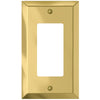 Century Polished Brass Steel - 1 Rocker Wallplate