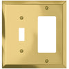 Century Polished Brass Steel - 1 Toggle / 1 Rocker Wallplate