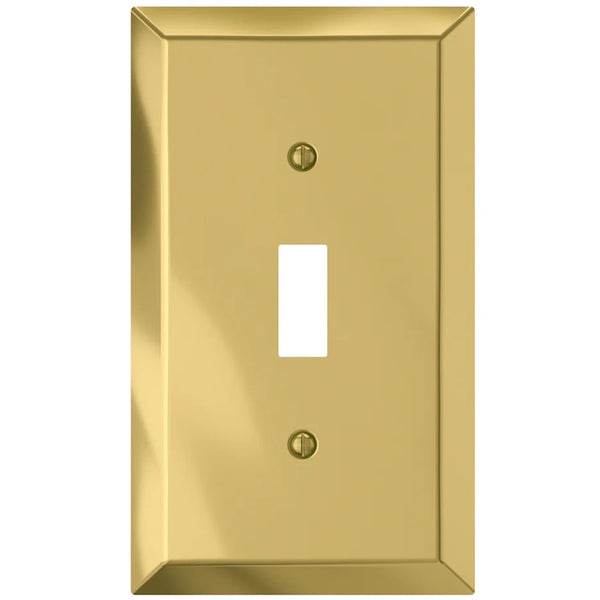 Century Polished Brass Steel - 1 Toggle Wallplate