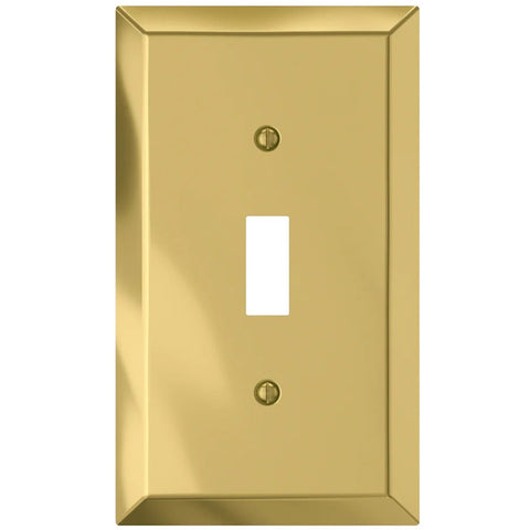 Century Polished Brass Steel - 1 Toggle Wallplate