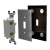 Screwless Oversized Bronze - 3 Rocker Wallplate