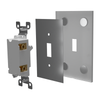 Screwless Oversized Stainless Steel - 5 Toggle Wallplate