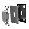 Screwless Brushed Gray - 2 Rocker Wallplate