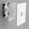 Screwless White - 1 Toggle Wallplate
