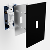 Screwless Oversized Brushed Black - 1 Duplex Wallplate