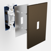 Screwless Oversized Bronze - 1 Rocker Wallplate