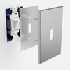 Screwless Stainless Steel - 5 Toggle Wallplate