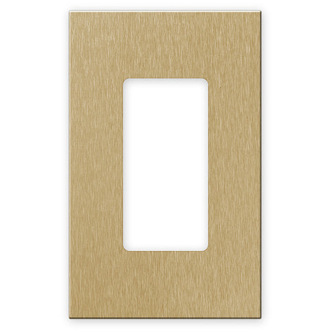 Screwless Brushed Gold - 1 Rocker Wallplate