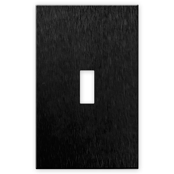 Screwless Brushed Black - 1 Toggle Wallplate