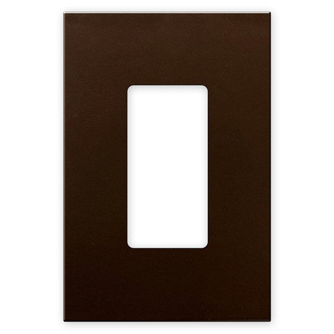 Screwless Oversized Bronze - 1 Rocker Wallplate