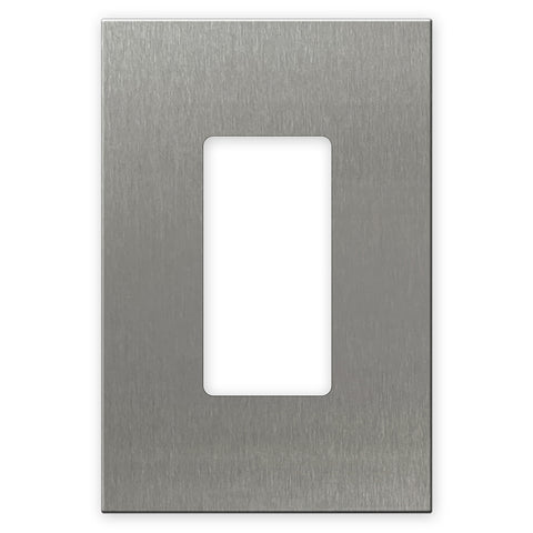 Screwless Oversized Stainless Steel - 1 Rocker Wallplate