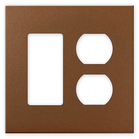Screwless Copper - 1 Rocker/1 Duplex Wallplate