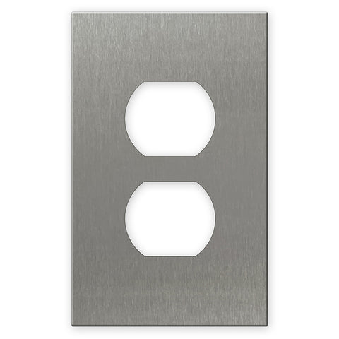 Screwless Stainless Steel - 1 Duplex Wallplate