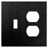 Screwless Brushed Black - 1 Toggle/1 Duplex Wallplate