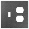 Screwless Brushed Gray - 1 Toggle/1 Duplex Wallplate