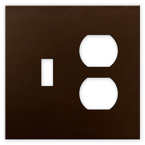 Screwless Bronze - 1 Toggle/1 Duplex Wallplate