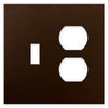 Screwless Bronze - 1 Toggle/1 Duplex Wallplate