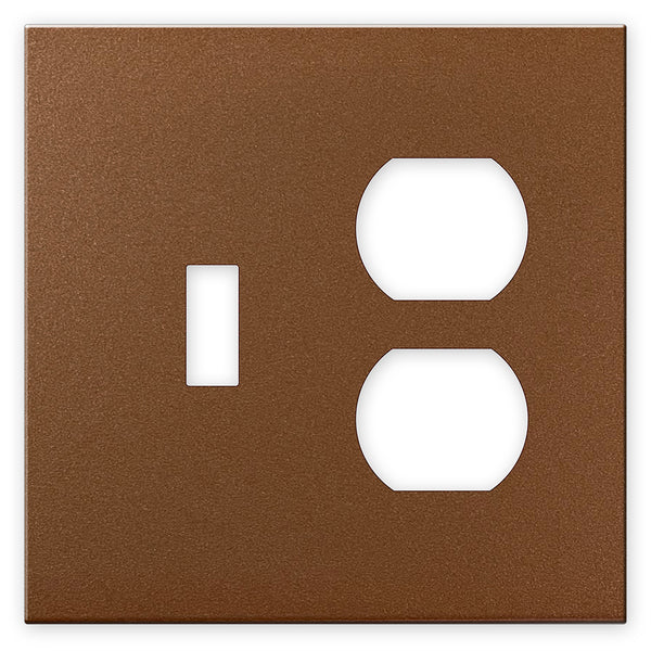 Screwless Copper - 1 Toggle/1 Duplex Wallplate