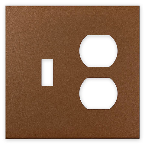 Screwless Copper - 1 Toggle/1 Duplex Wallplate