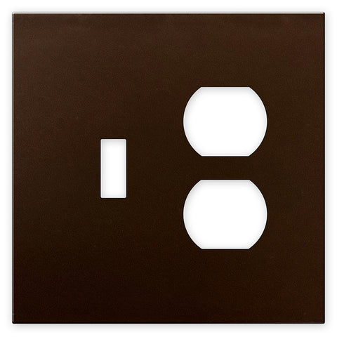 Screwless Oversized Bronze - 1 Toggle/1 Duplex Wallplate