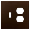 Screwless Oversized Bronze - 1 Toggle/1 Duplex Wallplate