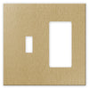 Screwless Brushed Gold - 1 Toggle/1 Rocker Wallplate