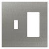 Screwless Stainless Steel - 1 Toggle/1 Rocker Wallplate
