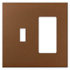 Screwless Copper - 1 Toggle/1 Rocker Wallplate