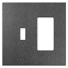 Screwless Oversized Brushed Gray - 1 Toggle/1 Rocker Wallplate