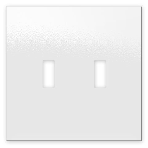 Screwless White - 2 Toggle Wallplate