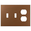 Screwless Copper - 2 Toggle/1 Duplex Wallplate
