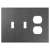 Screwless Oversized Brushed Gray - 2 Toggle/1 Duplex Wallplate