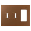 Screwless Copper - 2 Toggle/1 Rocker Wallplate