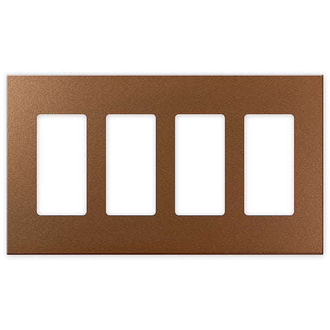 Screwless Copper - 4 Rocker Wallplate
