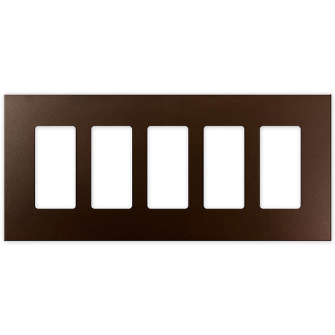 Screwless Bronze - 5 Rocker Wallplate