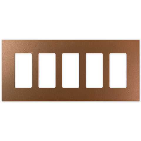 Screwless Copper - 5 Rocker Wallplate