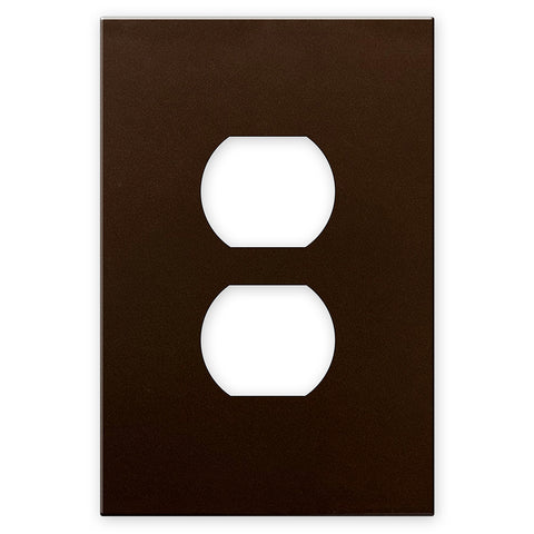 Screwless Oversized Bronze - 1 Duplex Wallplate