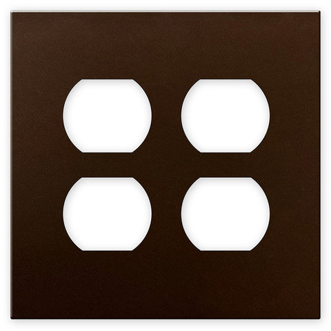 Screwless Bronze - 2 Duplex Wallplate