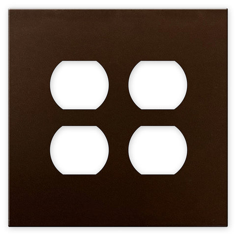 Screwless Oversized Bronze - 2 Duplex Wallplate