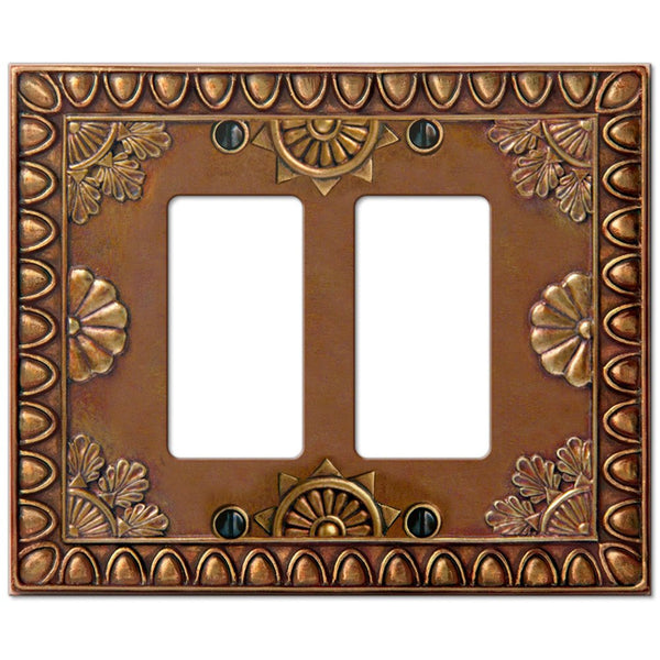 Amiens Copper Resin - 2 Rocker Wallplate - Wallplate Warehouse 8353RRC 070686575659 2 Rocker