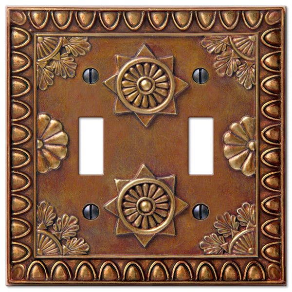 Amiens Copper Resin - 2 Toggle Wallplate - Wallplate Warehouse 8353TTC 070686575611 2 Toggle