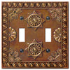 Amiens Copper Resin - 2 Toggle Wallplate - Wallplate Warehouse 8353TTC 070686575611 2 Toggle
