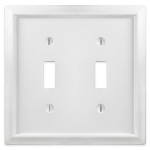 Annabelle White BMC - 2 Toggle Wallplate - Wallplate Warehouse 266TTW 070686002643 2 Toggle