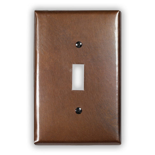 Antique Copper - 1 Toggle Wallplate - Wallplate Warehouse ANTQCOP1T 819332020002 1 Toggle