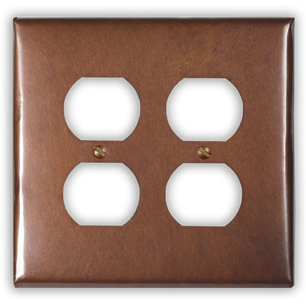 Antique Copper - 2 Duplex Wallplate - Wallplate Warehouse ANTQCOP2D 819332020163 2 Duplex