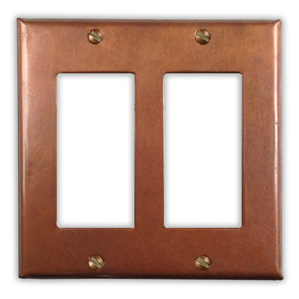 Antique Copper - 2 Rocker Wallplate - Wallplate Warehouse ANTQCOP2R 819332020064 2 Rocker